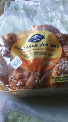 Couronne des rois saupoudrée de perles de sucre front packaging