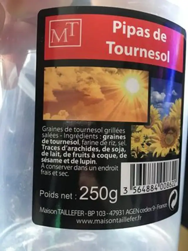 Maison Taillefer ingredients label