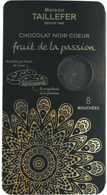Chocolat noir coeur fruit de la passion