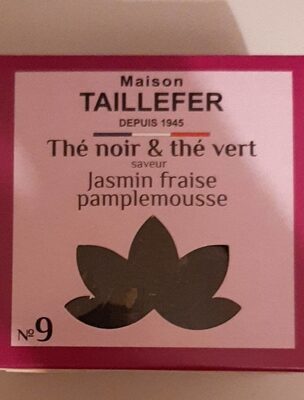 Thé noir et thé vert saveur jasmin fraise pamplemousse