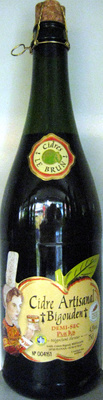 Cidre Artisanal Bigouden demi-sec pur jus Le Brun