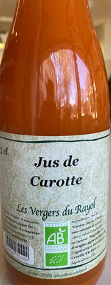 Jus de carotte front packaging