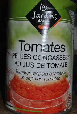 Tomates Pelées Concassées au Jus de Tomates