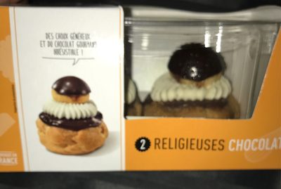 2 religieuses chocolat front packaging