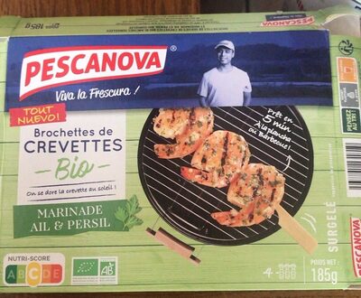 Brochette de crevettes Bio