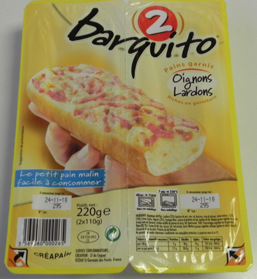 Barquito oignons lardons