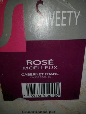 Sweety Rosé Moelleux Cabernet Franc front packaging