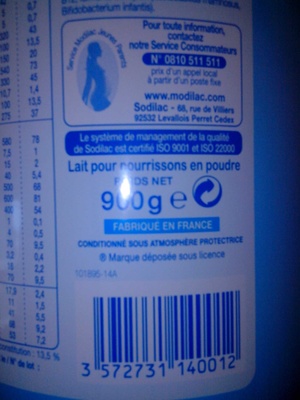 Lait pour nourrissons en poudre