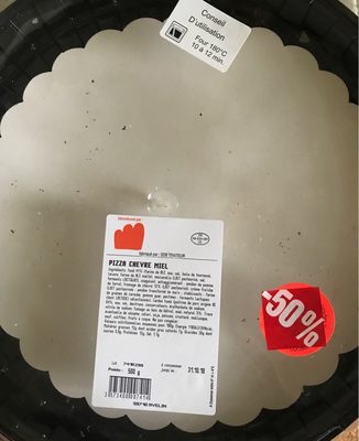 Pizza chevre miel front packaging