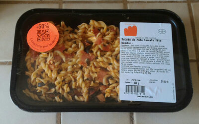Salade de Pâtes tomate feta basilic front packaging