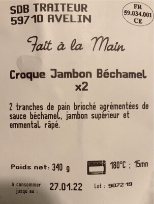 Croque jambon bechamel