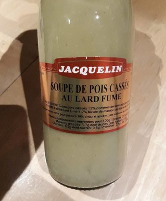 Soupe de pois cassés au lard fumé