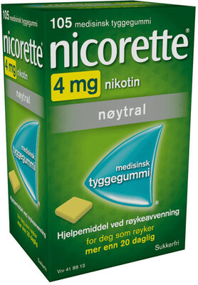 Nicorette Tyggegummi Classic 4mg 105stk