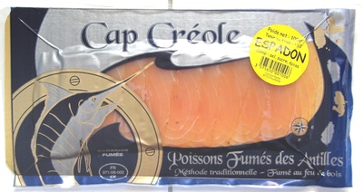 Marlin fumé des Antilles front packaging