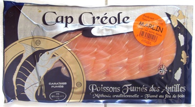 Marlin fumé des Antilles front packaging