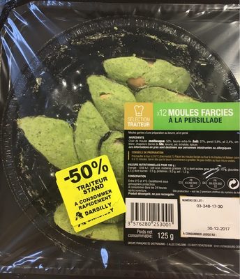 X12 moules farcies à la persillade