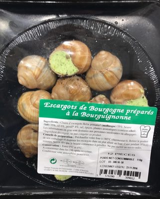 Escargots de Bourgogne préparés à la Bourguignonne