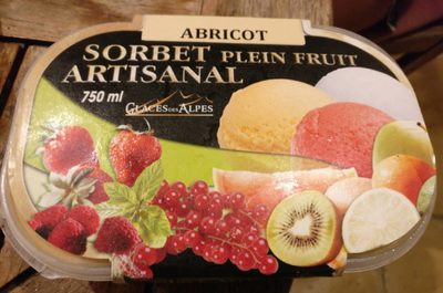 Sorbet Abricot plein fruit artisanal