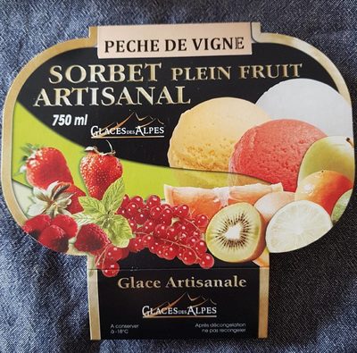 Sorbet pêche de vigne