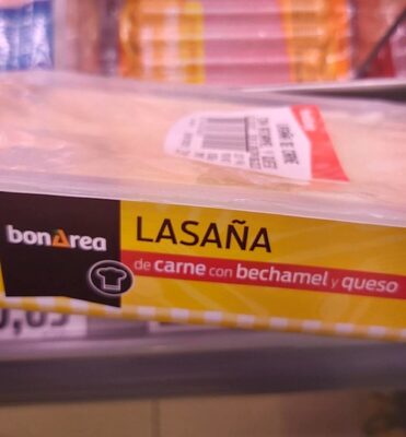 Lasaña de carne con bechamel y queso