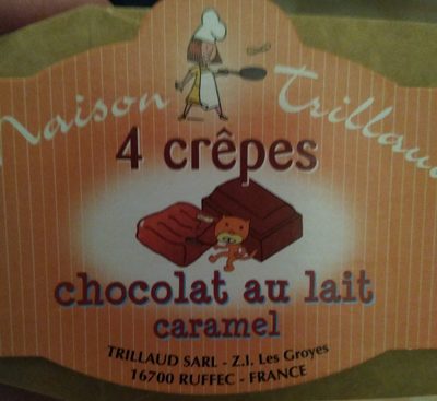 4 Crêpes chocolat au lait ingredients label