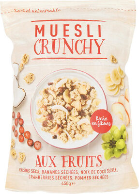 Muesli crunchy front packaging