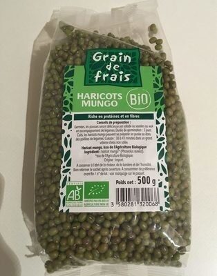 Haricots mungo front packaging