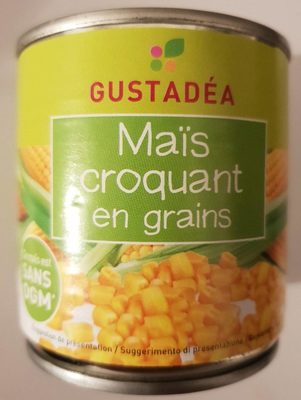 Maïs croquant en grains front packaging