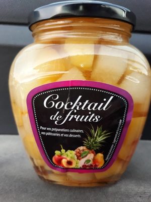 Cocktail de fruits au sirop front packaging