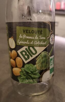 Velouté bio de pommes de terre épinards et artichaut