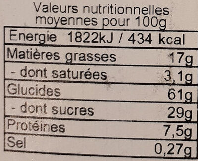 Plateau oriental 23 pièces nutrition facts table