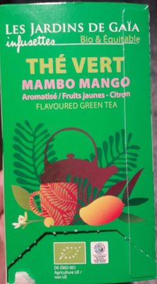 Thé vert mambo mango front packaging