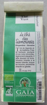 Le thé des Samouraïs front packaging
