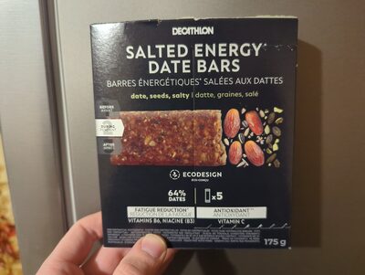 Salted energy date bars