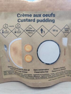 Crème aux oeufs lyophilisé