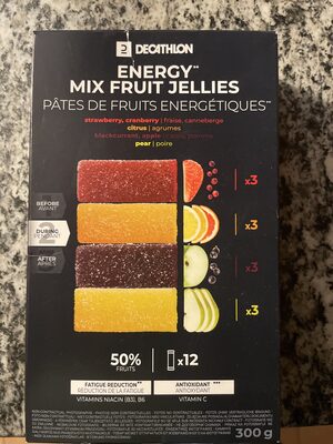 Mix energy fruit jellies x12