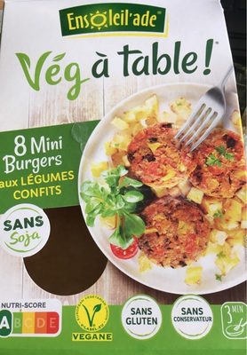 8 Mini burgers aux legumes confits