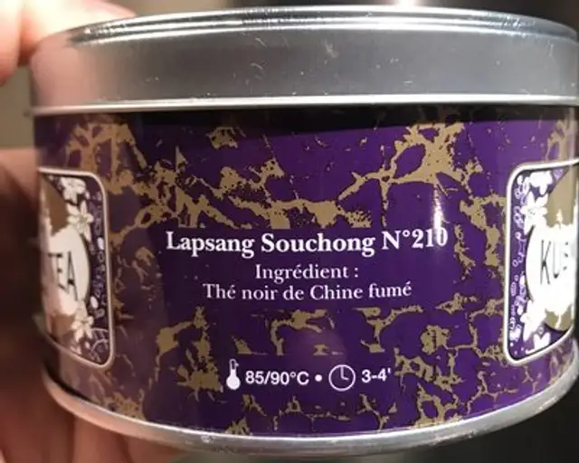 Thé Lapsang Souchong Boîte Métal ingredients label