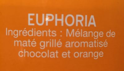 Thé Euphoria ingredients label