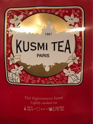 Thé légèrement fumé front packaging
