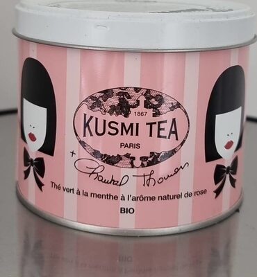 Thé vert à la menthe à l'arôme naturel de rose