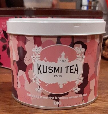 Thé  vert à la menthe  à  l'arôme  naturel de rose