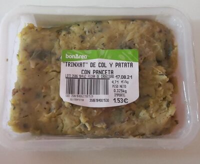 Trinxat de col y patata con panceta