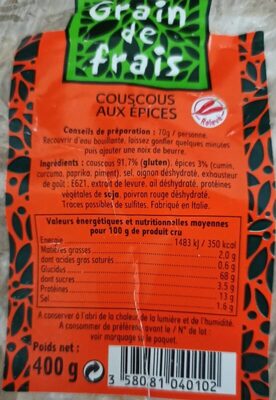 Couscous aux épices