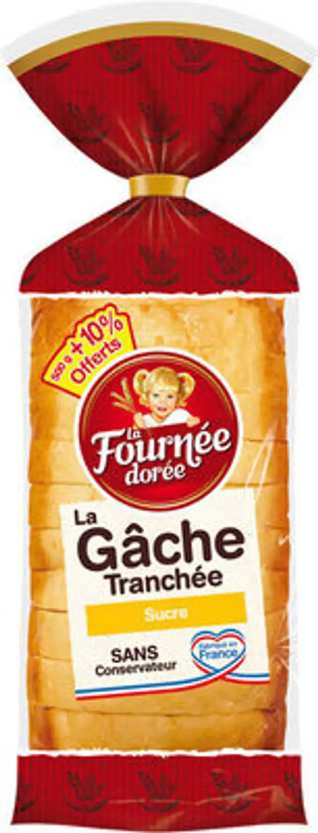 Gâche tranchée au sucre front packaging