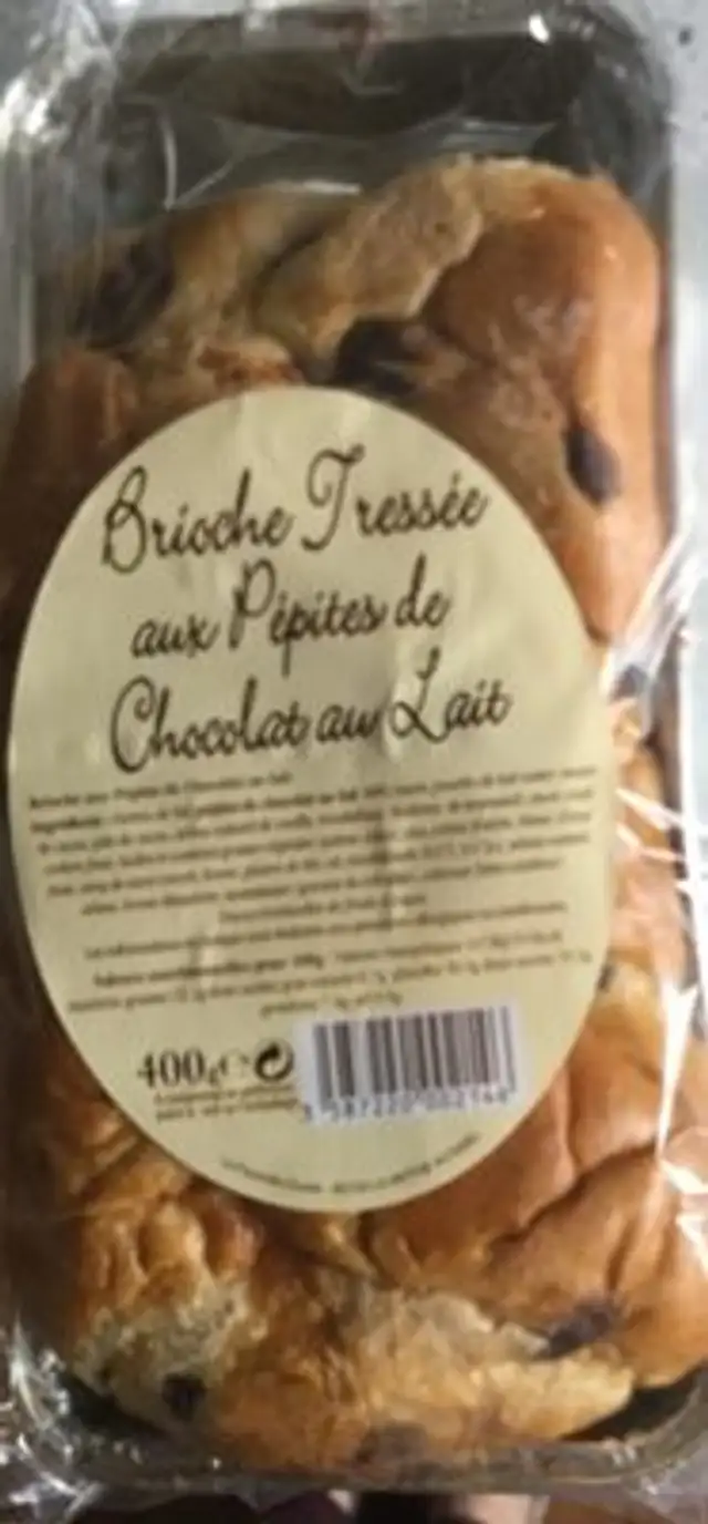 Brioche Tressée aux Pépites de Chocolat au Lait front packaging