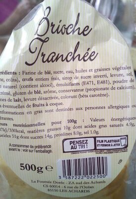 Brioche tranchée front packaging