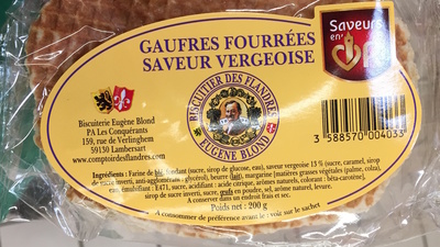 Gaufres fourrées saveur Vergeoise