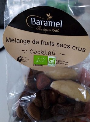 Mélange de fruits secs crus