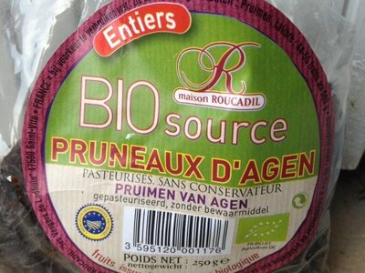 Pruneaux Agen Bio, IGP, calibre 44/55, sachet